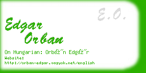 edgar orban business card